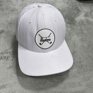 Hackers Tag n Bag Outdoors Golf‎ Hat White Performance Perforated Wicking Cap